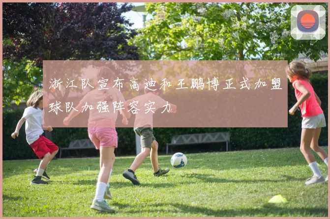 浙江队宣布高迪和王鹏博正式加盟球队加强阵容实力